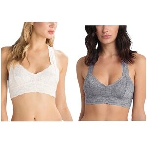 Free People Intimately (2) Racerback Galloon Lace Bralettes